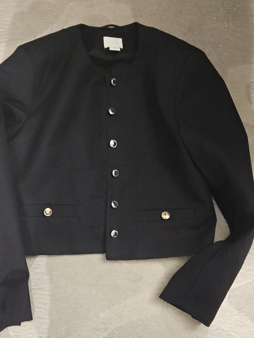 Black Women's Gold-Button Blazer